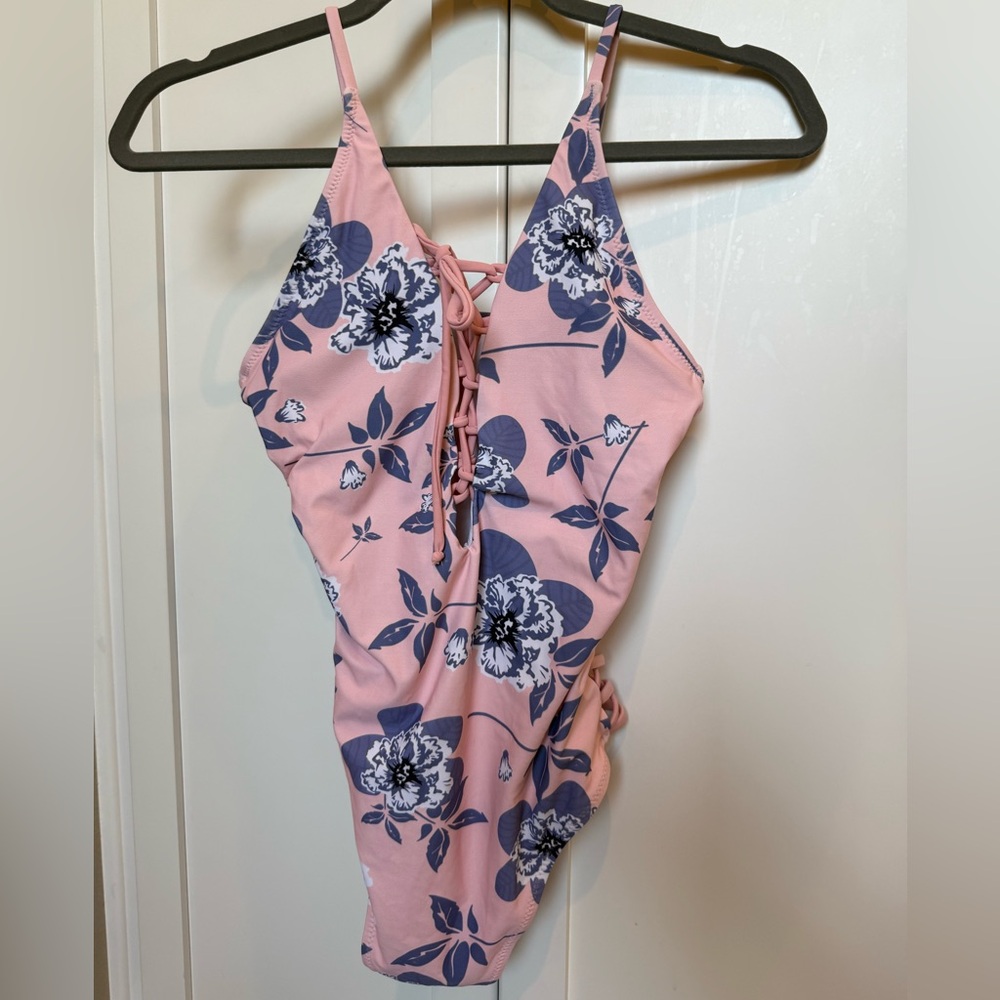 Pink Floral One-Piece Swimsuit